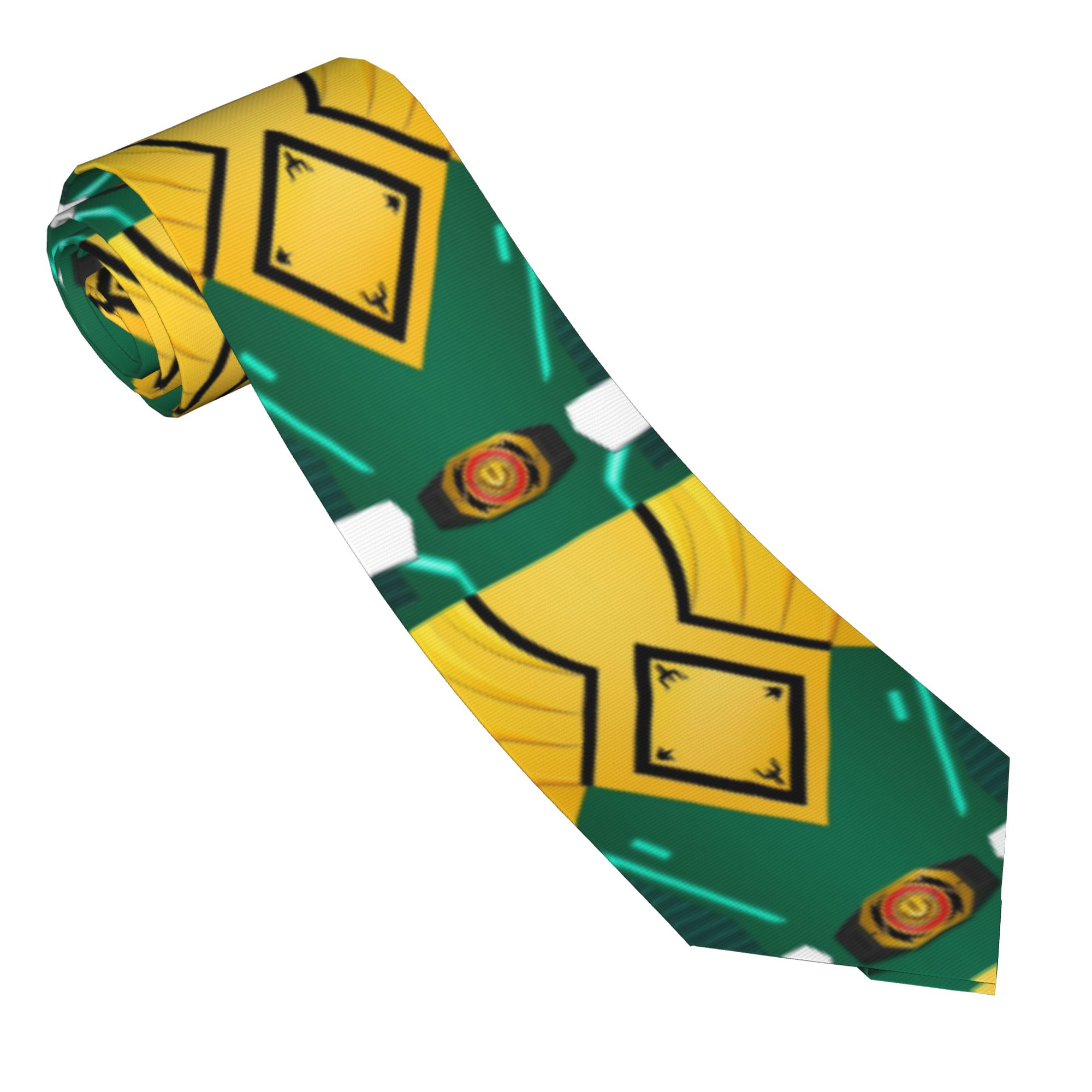 Skinny Tie Men - Necktie MMPR Green Power Rangers Men