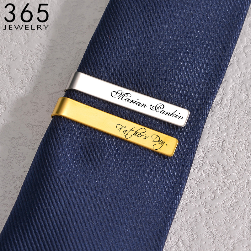 Stainless Steel Engraved Name  - Tie Bar Set Gift reseña y precio