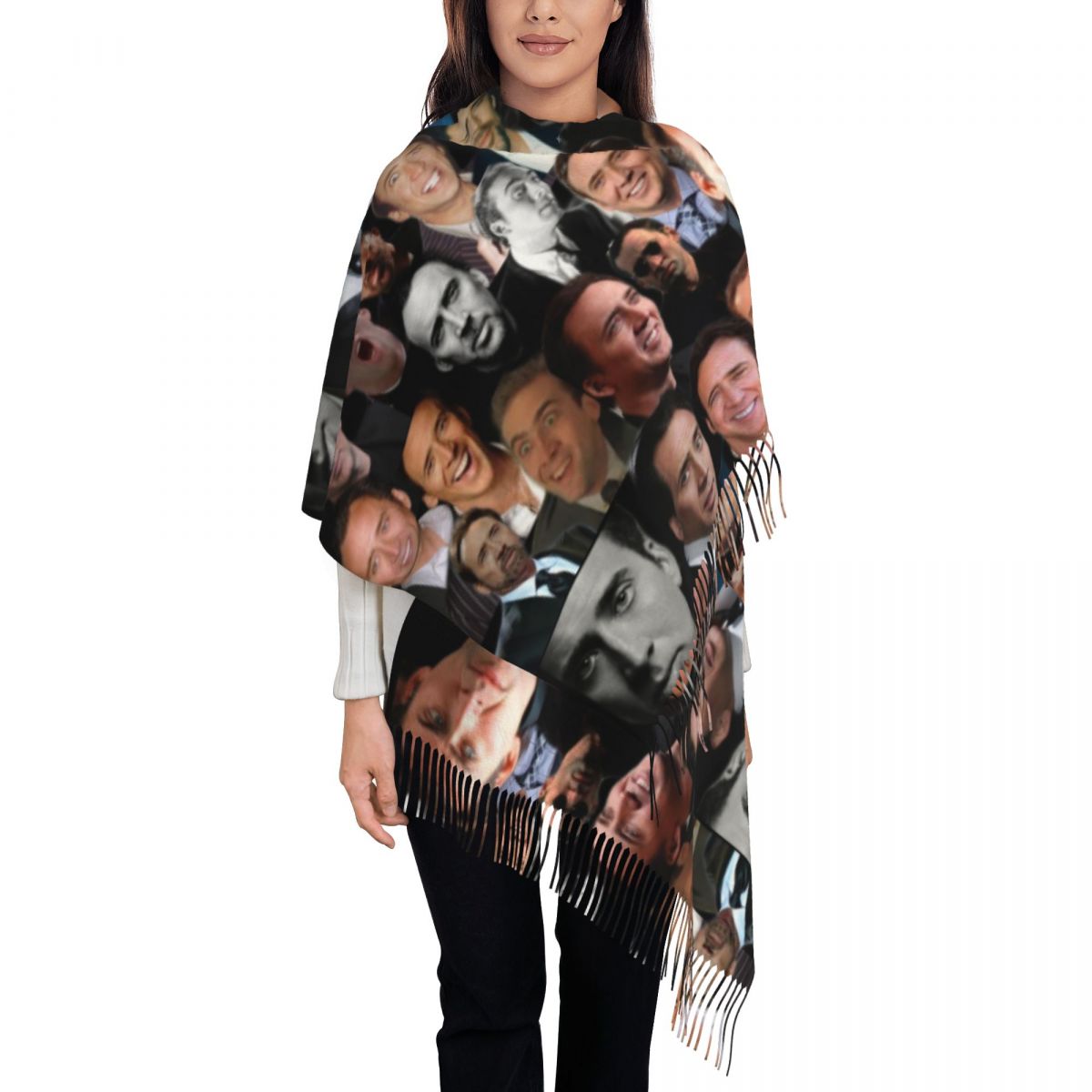 Nicolas Cage Colllage Shawl Wr - Pashmina Wrap Large reseña y precio