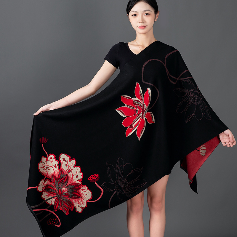 Women Winter Shawl Cashmere Sc - Woven Scarf Blanket reseña y precio