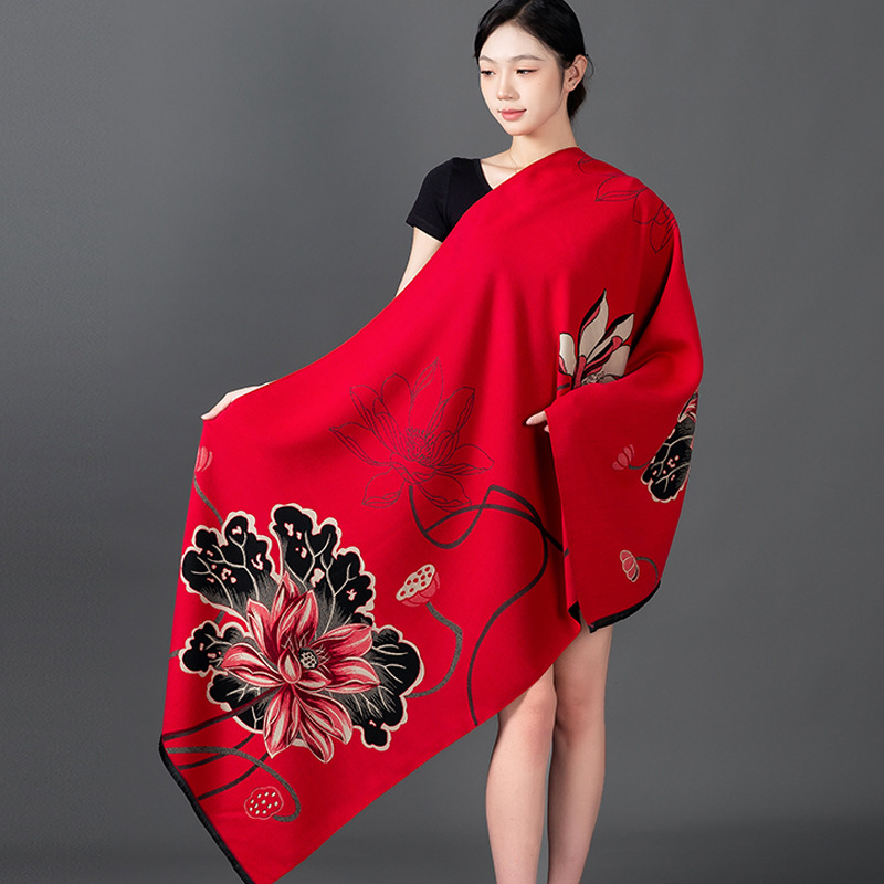 Women Winter Shawl Cashmere Sc - Woven Scarf Blanket reseña y precio