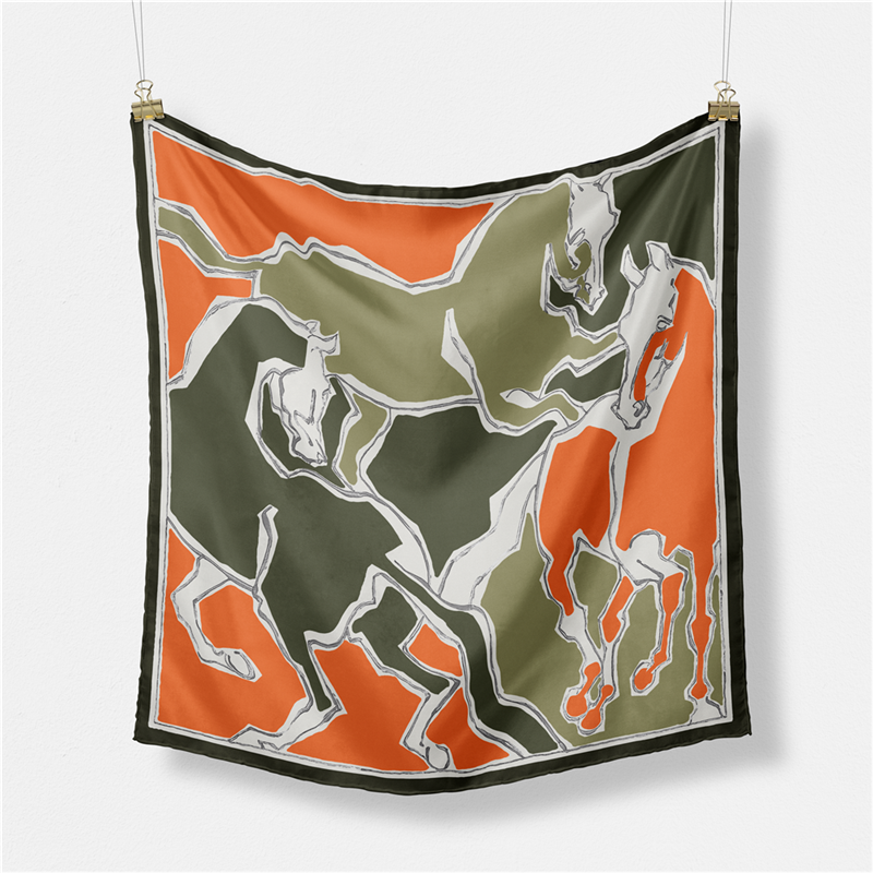 Twill Silk Scarf Woman Three H - Scarf Silk Square reseña y precio