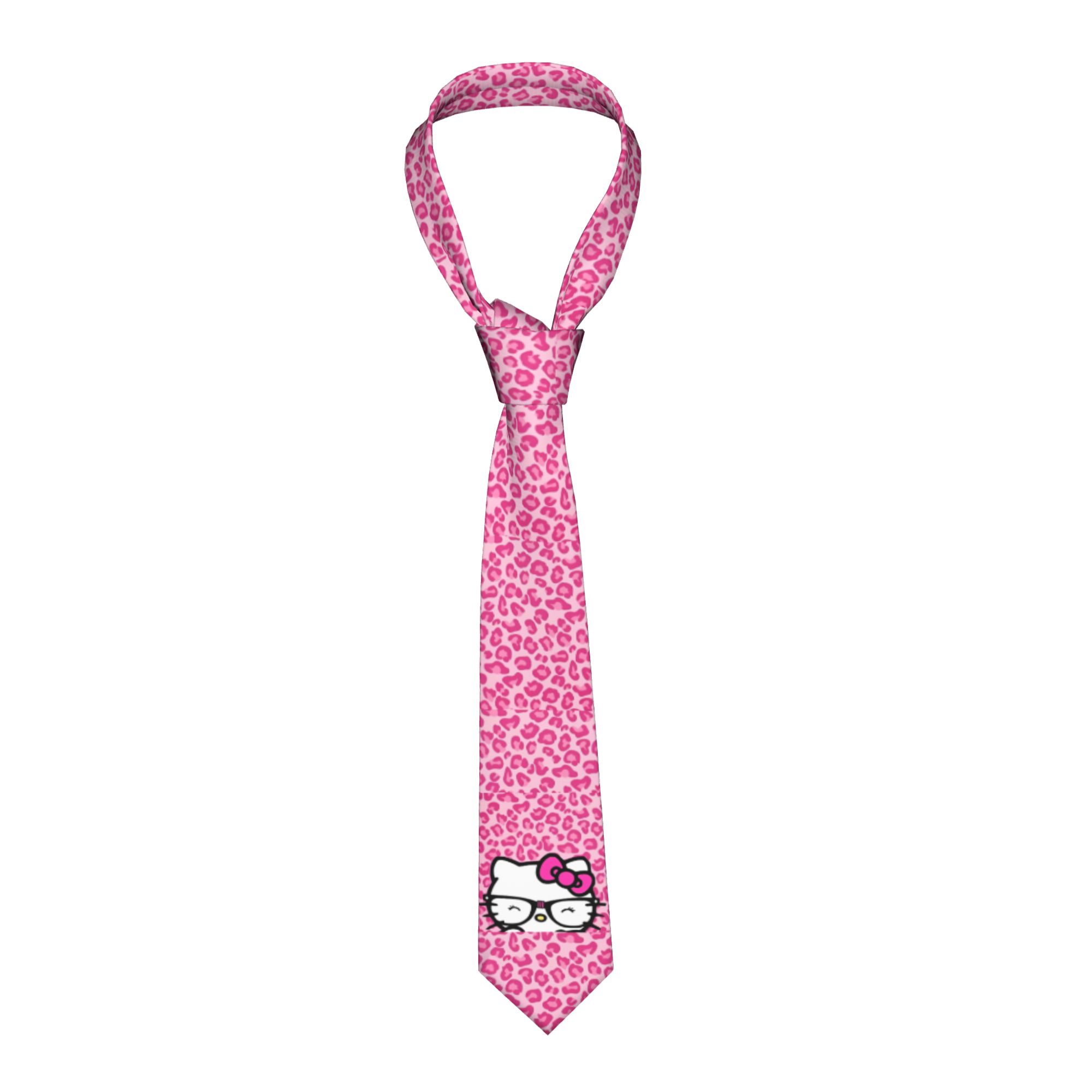 Hello Kitty Pink Leopard Neckt - Skinny Tie Men reseña y precio