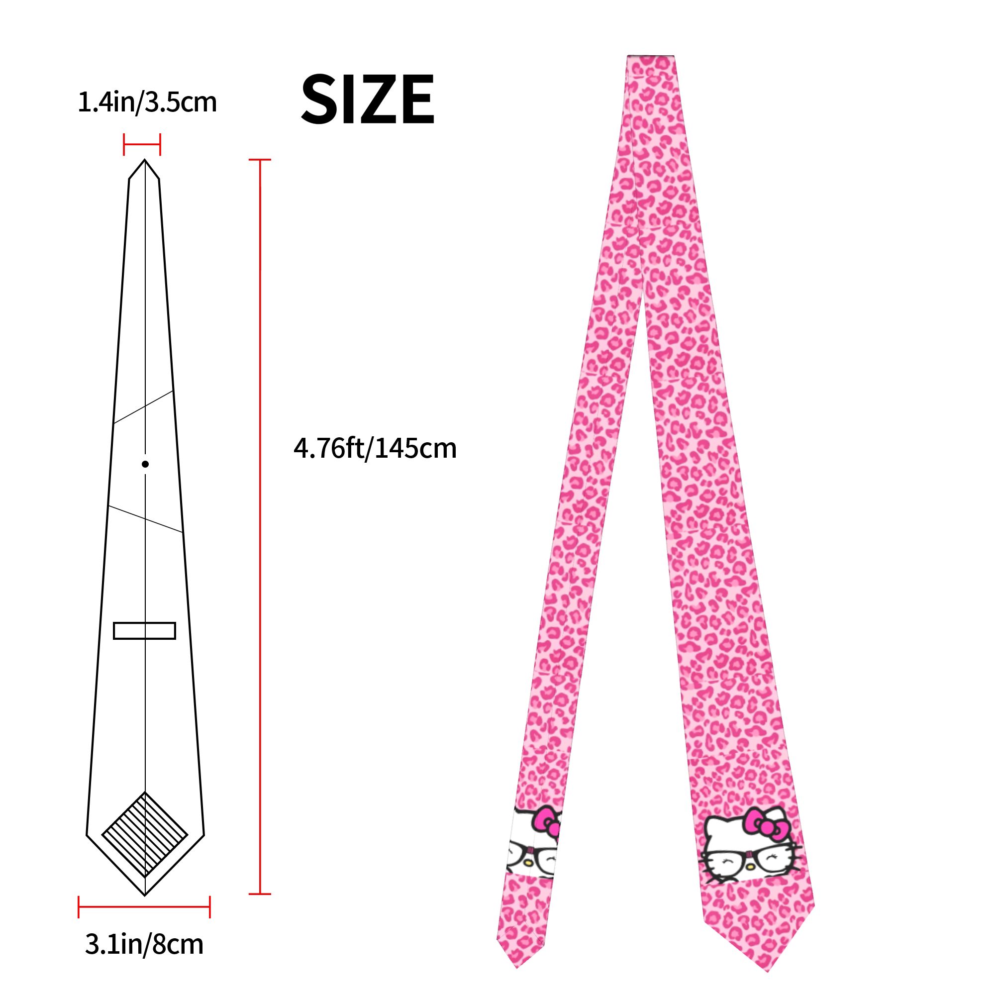 Hello Kitty Pink Leopard Neckt - Skinny Tie Men reseña y precio