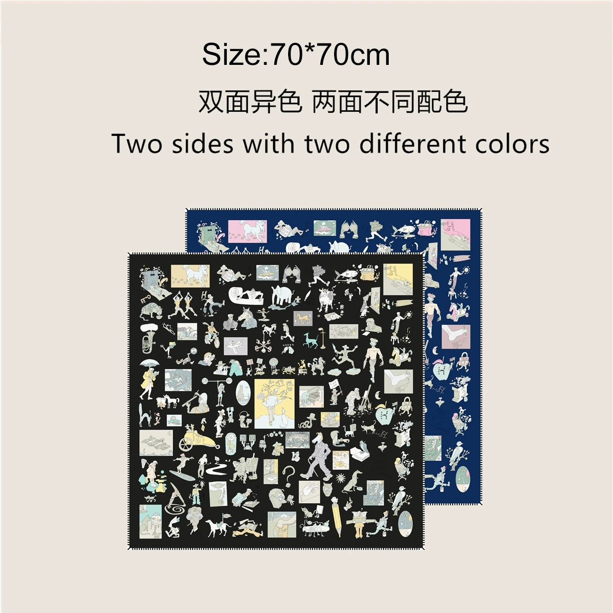 70cm Square Twill Silk Rolled  - Silk Neck Scarf reseña y precio