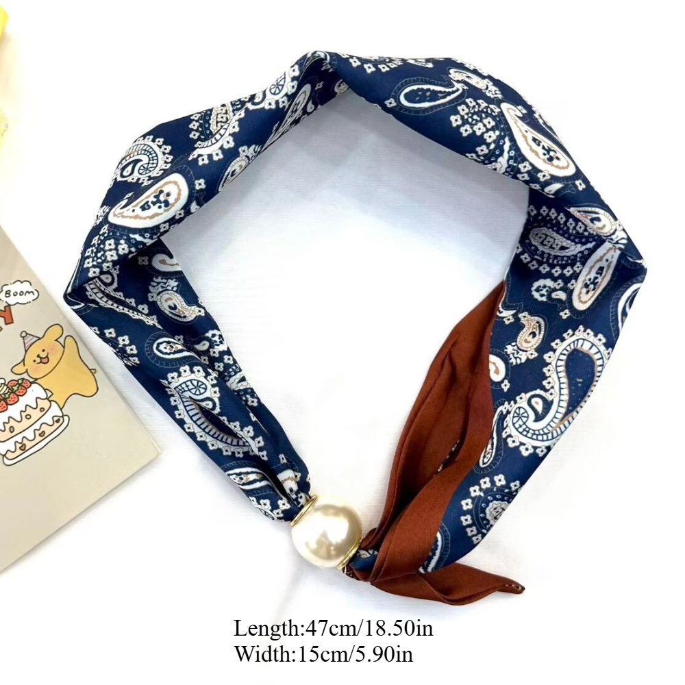 1 Women's Vintage Printed Sati - Ascot Neck Scarf reseña y precio