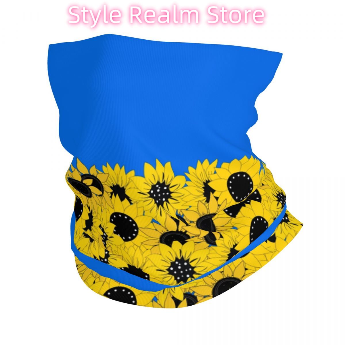 Blue Sunflower Printed Winter  - Neck Warmer Tube reseña y precio