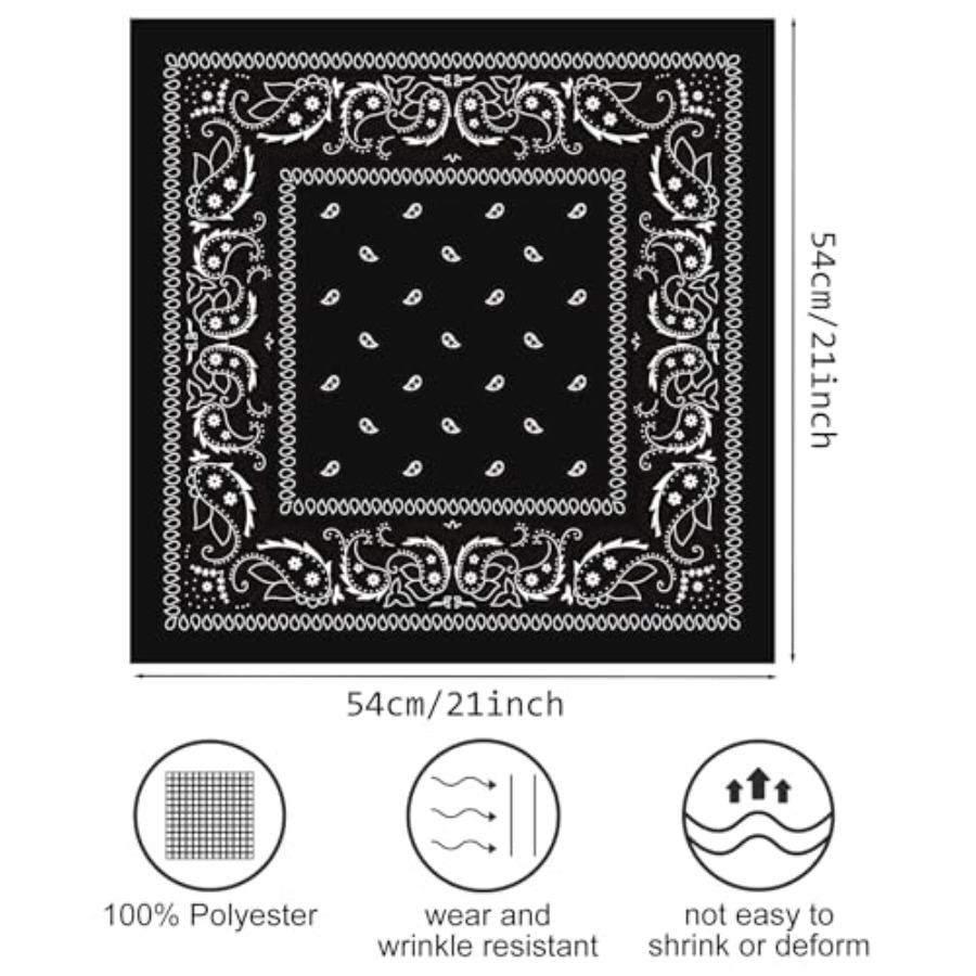 3/6/ Pack Bandanas for Women M - Handkerchief Cotton Men reseña y precio