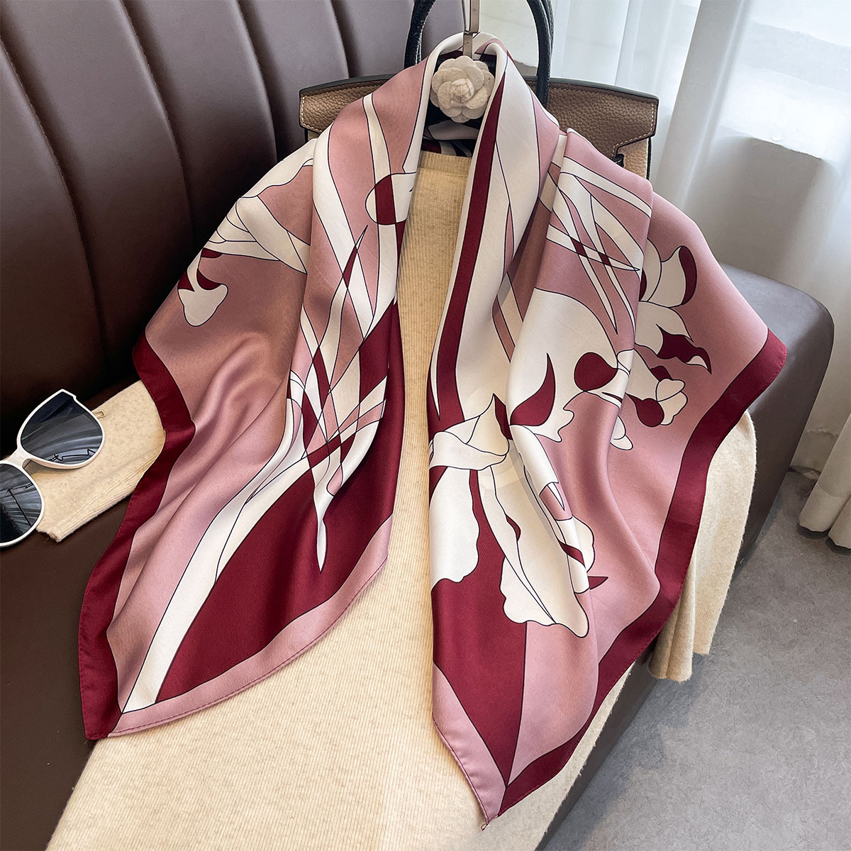 Luxury 90*90Cm Square Scarf Tw - Ascot Neck Scarf reseña y precio