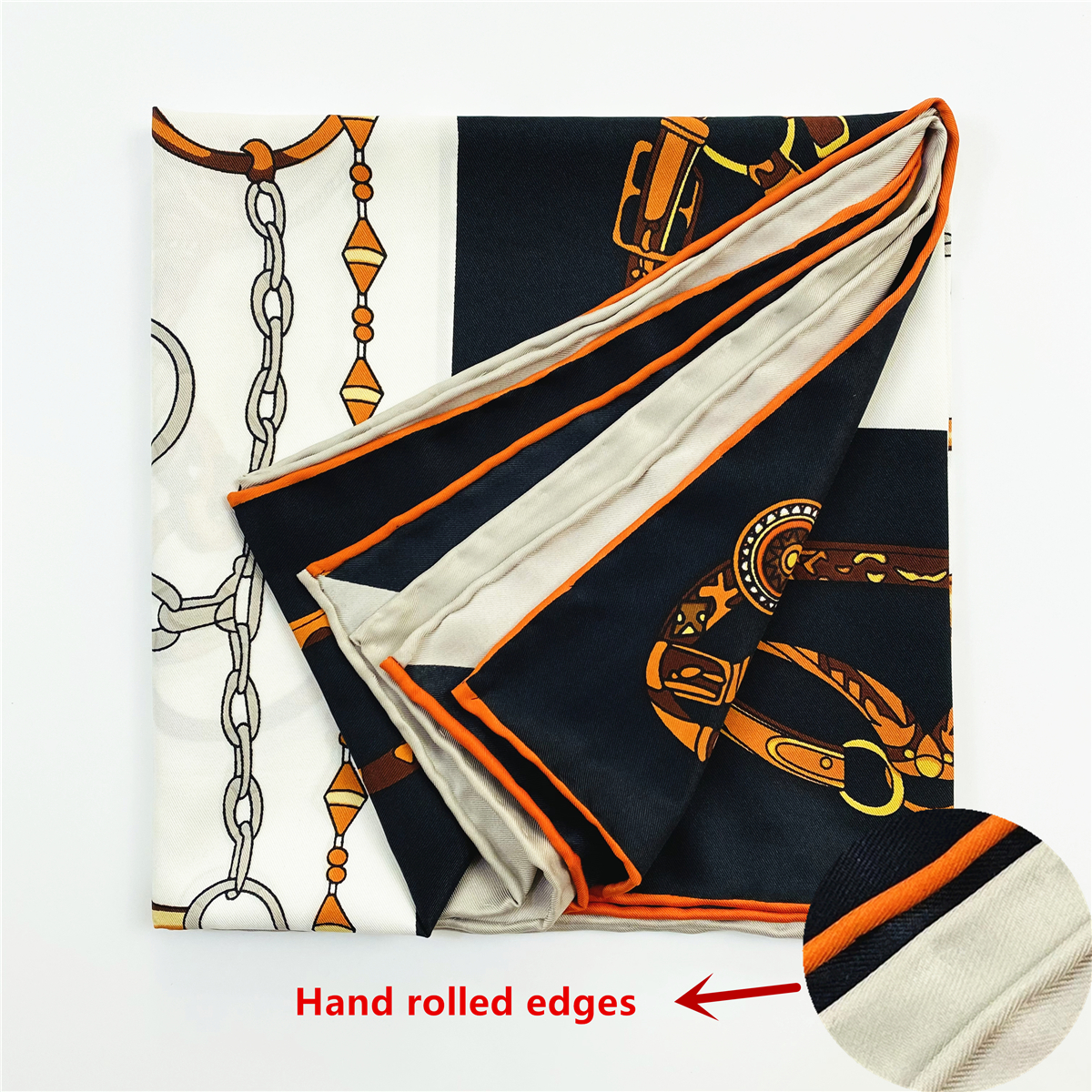 90cm Luxury Rope Tassels Twill - Silk Neck Scarf reseña y precio
