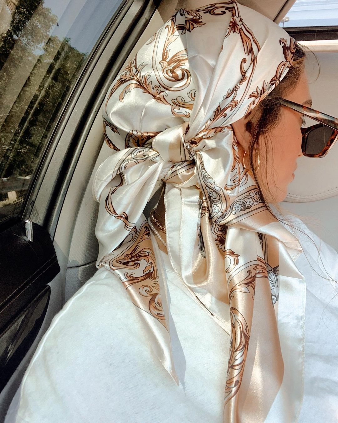 Satin Square Scarf Women Musli - Face Scarf Mask reseña y precio