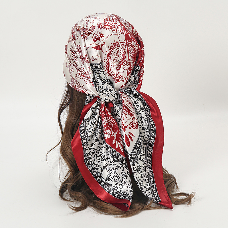 Satin Square Scarf Women Musli - Face Scarf Mask reseña y precio