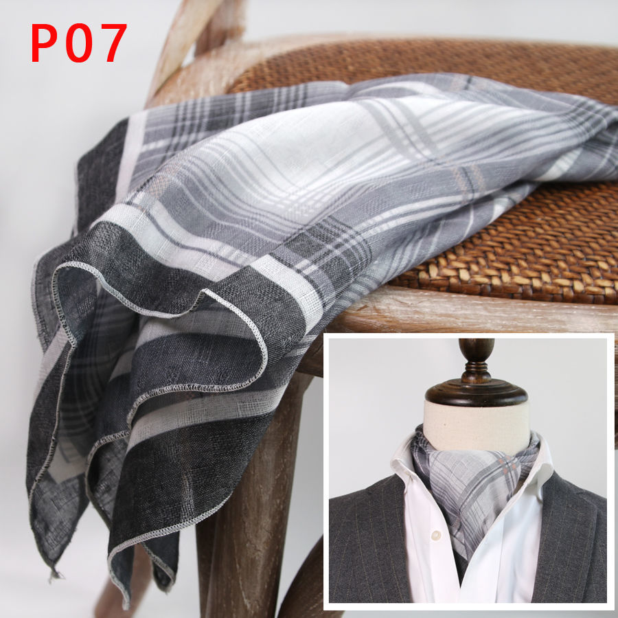 Men's Square Scarf with Button - Ascot Neck Scarf reseña y precio