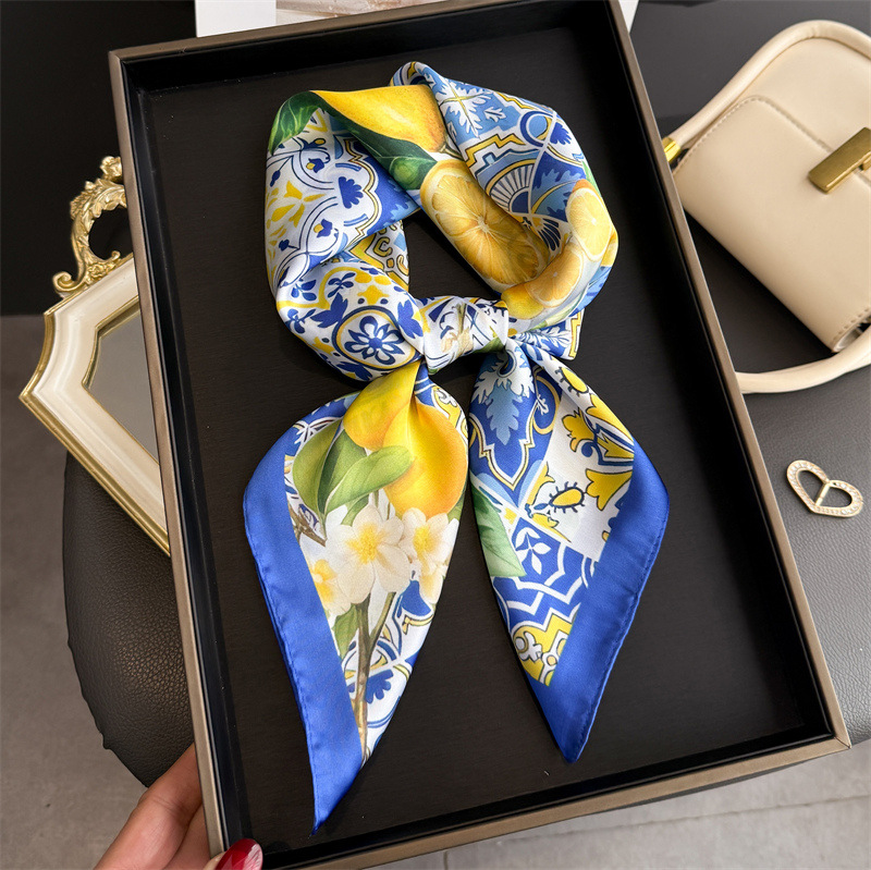 2026 New Fruit Print Silk Squa - Ascot Neck Scarf reseña y precio