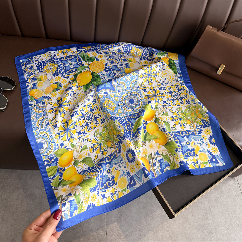 2026 New Fruit Print Silk Squa - Ascot Neck Scarf reseña y precio