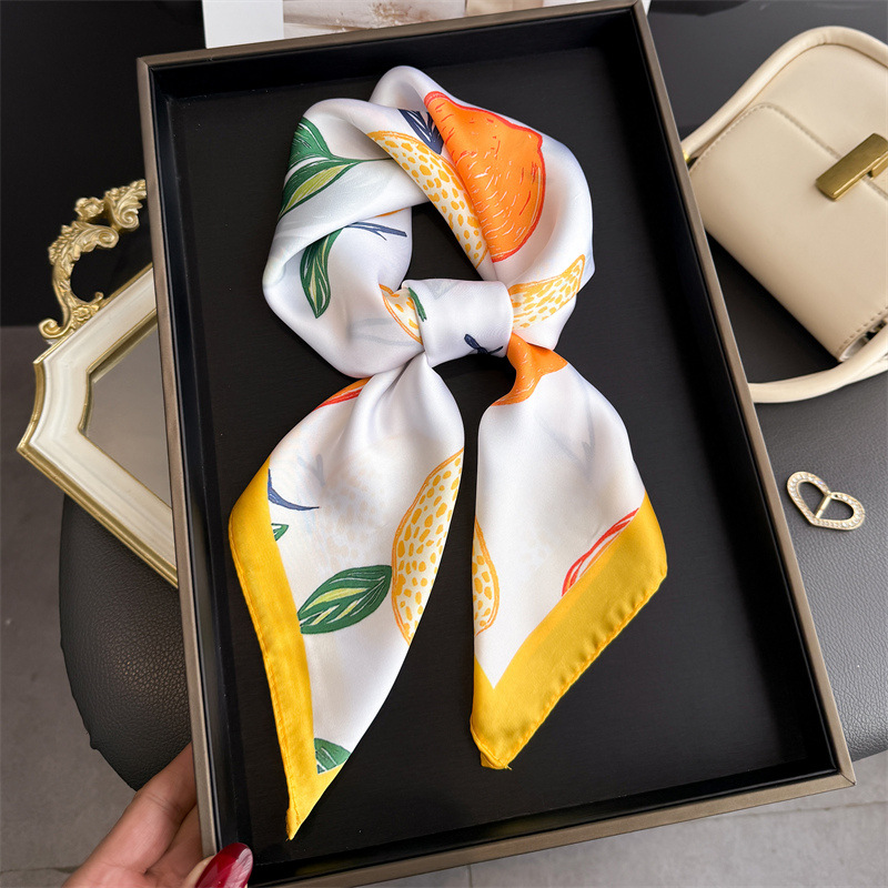 2026 New Fruit Print Silk Squa - Ascot Neck Scarf reseña y precio