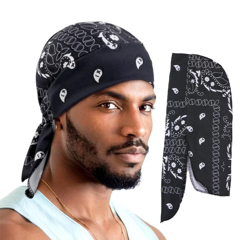 New Men Women Print Durag Du-R - Bandana Doo Rag reseña y precio
