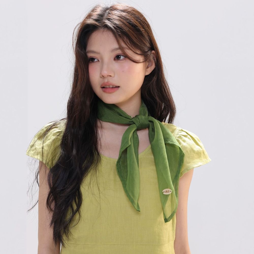Retro Solid Color Small Square - Scarf Silk Square reseña y precio