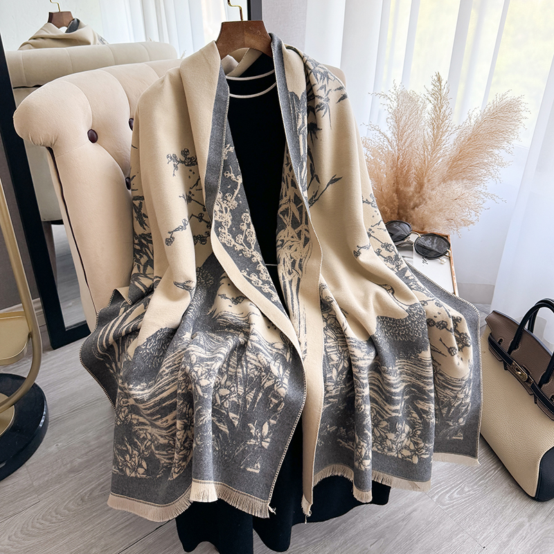 Women Winter Cashmere Scarf Wh - Woven Scarf Blanket reseña y precio