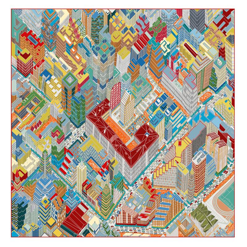 Silk Scarf Women Magic City Pr - Scarf Silk Square reseña y precio