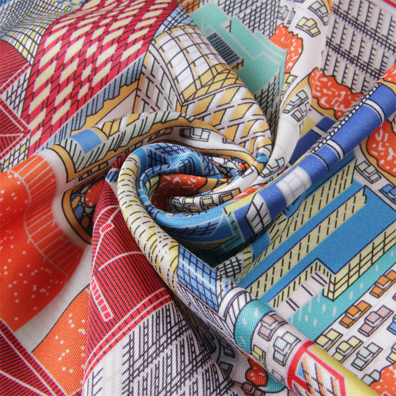 Silk Scarf Women Magic City Pr - Scarf Silk Square reseña y precio