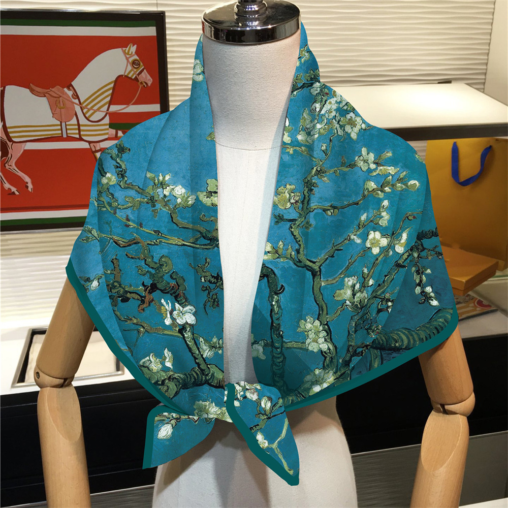 90CM Hot Sell Twill Silk Scarf - Face Scarf Mask reseña y precio