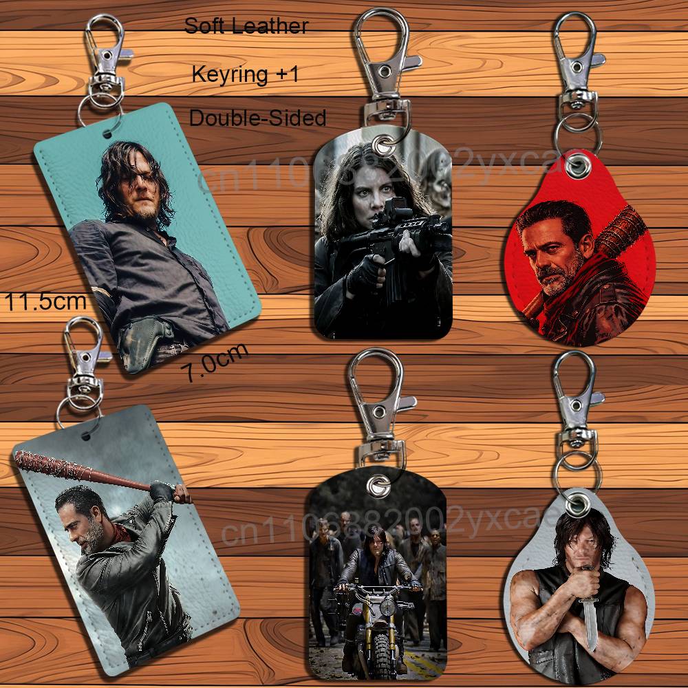 Negan Maggie Walking Dead Leat - Lanyard Badge Holder reseña y precio
